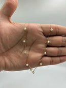 Colar Feminino De Ouro 18k Com Pérolas